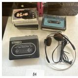 STEREO WALKMAN UNTESTED WITH TAPES / SHIPS