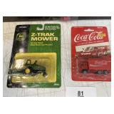 COCA COLA TRUCK / JOHN DEERE ERTL Z-TRAK MOWER