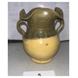 HANDMADE POTTERY 5" decorated NC art vase