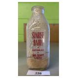 1 QUART MILK BOTTLE SUNRISE DAIRY GASTONIA, NC