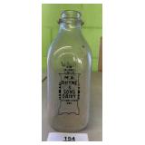 QUART MILK BOTTLE M. A. RHYNE SONS DAIRY EST 1885