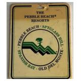 PEBBLE BEACH RESORTS GOLF COURSE TAG USED