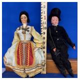 "Pair Vintage International Costume Souvenir Dolls