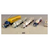 5 VINTAGE DIECAST TRACTOR TRAILERS TRUCKS
