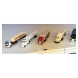 5 MODERN DIECAST TRACTOR TRAILER TRUCKS