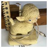 1950S VINTAGE NURSERY LAMB TABLE LAMP /ships