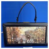 Vintage Triangle New York Black Handbag Paris
