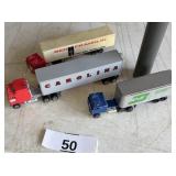 3 VINTAGE DIECAST TRACTOR TRAILERS / CAROLINA