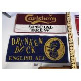 VINTAGE, BRITISH PUB BAR TOWELS / bar runners