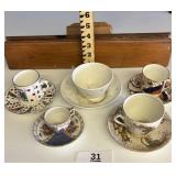 LAW OF FIVE ASSORTED DECOR, TEA CUPS & SAUCERS