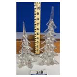 TWO CRYSTAL CHRISTMAS TREES / 1970