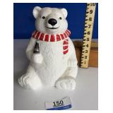 COCA COLA POLAR BEAR COOKIE JAR / Ships