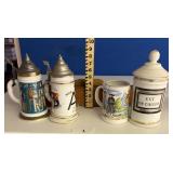 4 Antiques / EXT DE CHICOR / STEINS / APOTHECARY