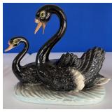 MCM TV LAMP PAIR OF BLACK SWANS / SHIPS