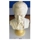 A BUST OF MARK TWAIN, SAMUEL CLEMENS