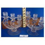 MATCHED PAIR  TRIPLE ARM CANDELABRAS / ships