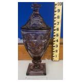 PURPLE AMETHYST COVERED CANDY DISH 1960