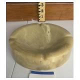 LARGE CARVED ONYX MARBLE STONE ASHTRAY