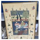 37" X 47" Vintage Mughal Royal Couple Print