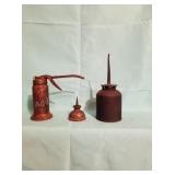 3 Vintage Oil Cans