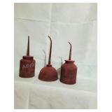3 Vintage Oil Cans
