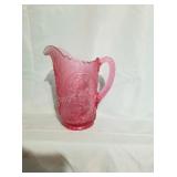 Pink Glass Pitcher