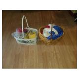 Two Baskets w/Yarn
