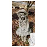 Concrete Girl Statue