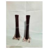 Pair of Purple Vases