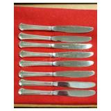 8 Chippendale Sterling Dinner Knives