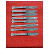 8 Chippendale Sterling Dessert Knives