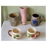 vtg pottery lot rrp, wallpocket, rowe pottery et