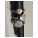 3 sterling engraveable rings sz 3 & 4