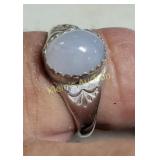 vtg sterling & moonstone ring sz 7 1/2