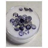 estate gemstones lot of 21 multi hue iolite ameths