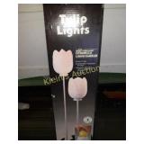 Citronella Patio Candles & Holder Tulip Lights NOS
