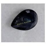 estate gemstone blue green sapphire pear shape