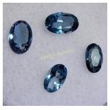 estate gemstones lot of 4 london blue topaz