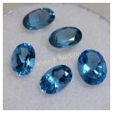 estate jewelry gemstone lot of 5 swiss blue topaz