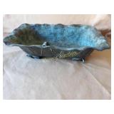 Japanese Bronze Ikebana Vessel W/Frog