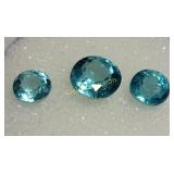 gemstone vs round natural paraiba neon apatite