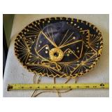 vtg pigalle Mexican hat dk blue velvet