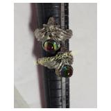 2 estate wizard rings w/crystals