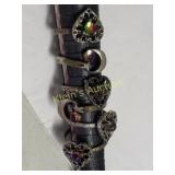 6 estate rings heart, crescent moon etc crystal