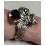 estate costume jewelry wizard crystal ring sz 5.5