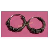 a pair of antique sterling earrings Bali!