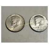Kennedy Half Dollars Coins Lot Of 2 1969D & 81D