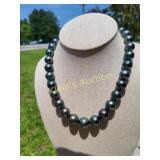 Tahitian Pearls Necklace 14K Gold Clasp W/Gia & Ap