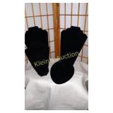 Lot Of 4 Jewelry Display Necks Black Velvet
