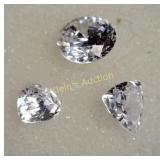 gemstones 4.5 carats appx white zircons? trillion!
